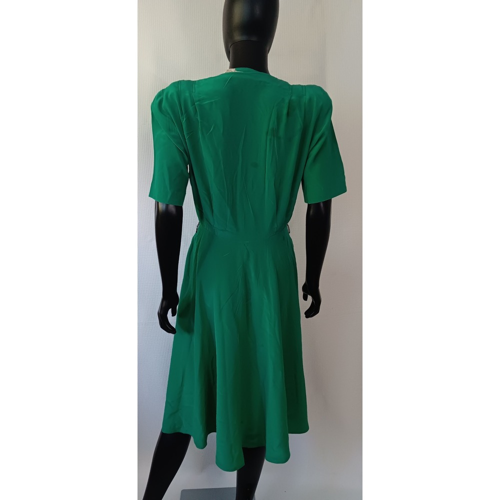 Liz Claiborne women's Green 100% Silk Sheath Dress Size 10 KS271 - Picture 2 of 5